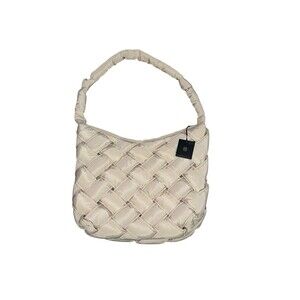 House Of Harlow 1960 Beige Quilted Shoulder Bag